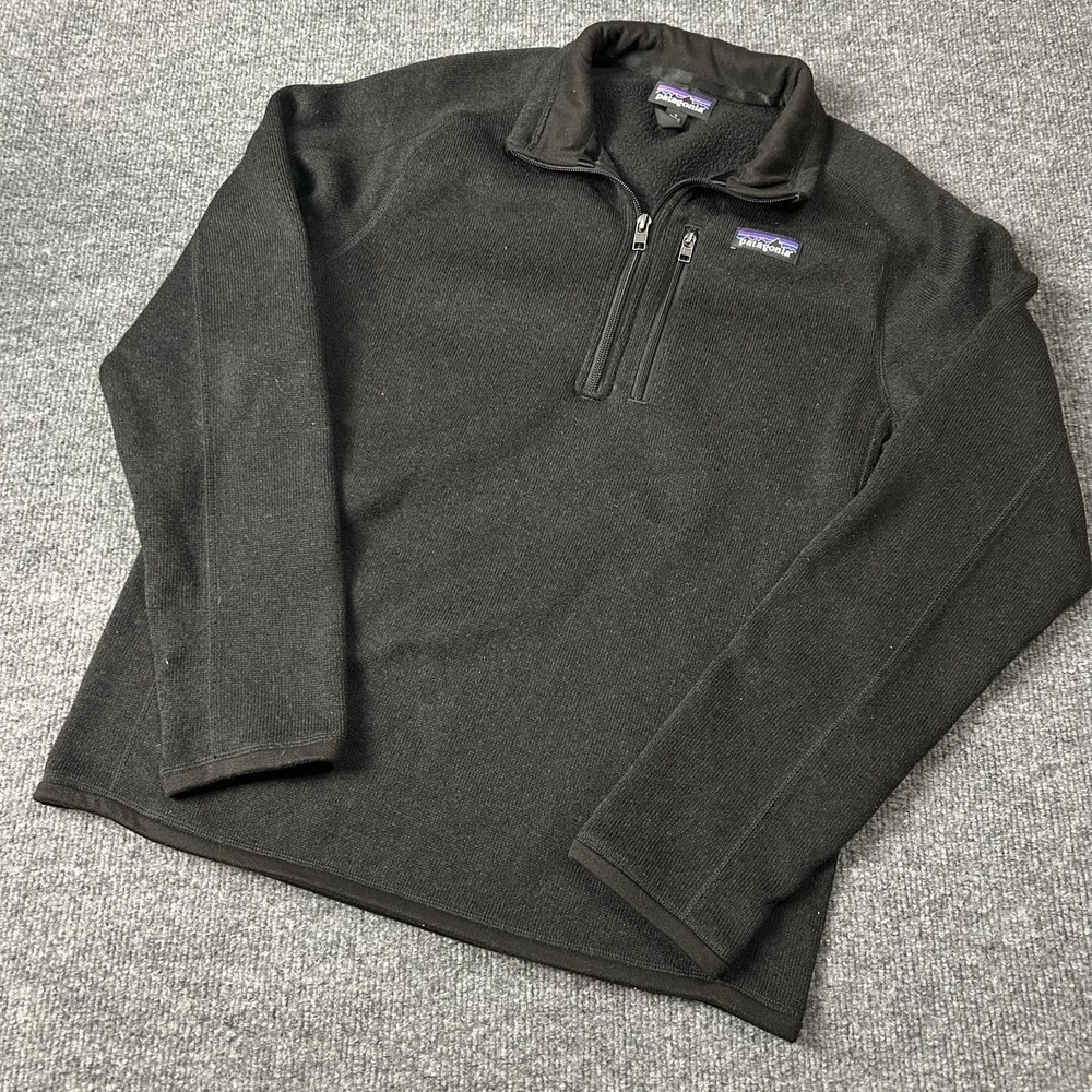 Patagonia Jacket Mens Small Gray Better Sweater 1/4 Zip Fleece Pullover Outdoor